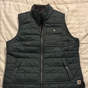 Carhartt Forest Green Quilted Reversible Vest